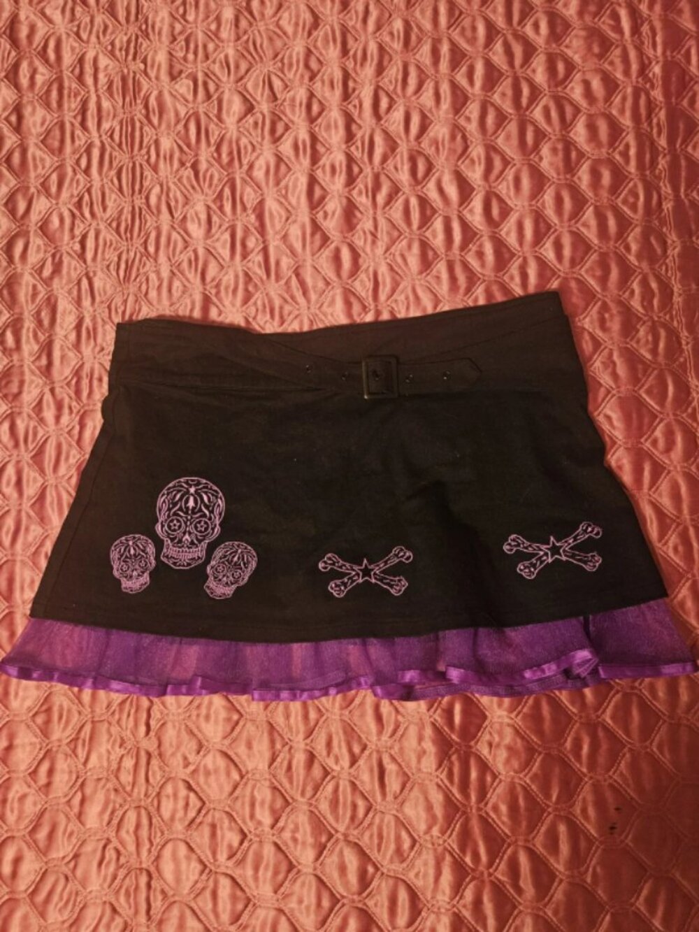 *DISCONTINUED BRAND* Rare Black & Purple Mall Goth Living Dead Souls Skirt